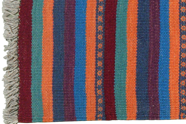 Kelim Gashgai — Handmade, 60x197 cm, Multicolor, 100% Virgin Wool | View 3