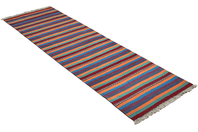Kelim Gashgai — Handmade, 60x197 cm, Multicolor, 100% Virgin Wool | View 4