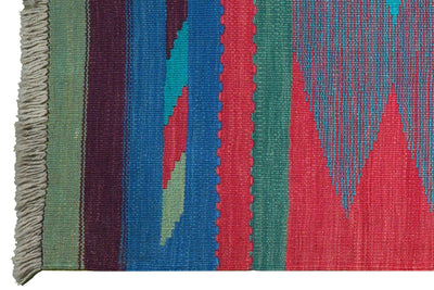 Kelim Gashgai — Handmade, 65x210 cm, Multicolor, 100% Virgin Wool | View 3