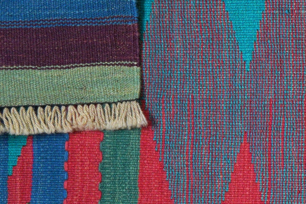 Kelim Gashgai — Handmade, 65x210 cm, Multicolor, 100% Virgin Wool | View 6