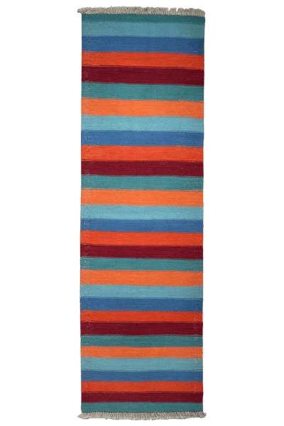 Kelim Gashgai — Handmade, 61x198 cm, Multicolor, 100% Virgin Wool | Main view