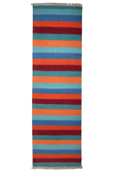 Kelim Gashgai — Handmade, 61x198 cm, Multicolor, 100% Virgin Wool | Main view