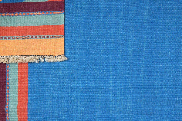 Kelim Gashgai — Handmade, 173x230 cm, Blue, 100% Virgin Wool | View 6