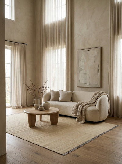 Kelim Gashgai — Handmade, 150x201 cm, Beige, 100% Virgin Wool | Detail view