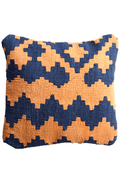 Kelim Kissen — Handmade, 40x40 cm, Multicolor, 100% Virgin Wool | Main view