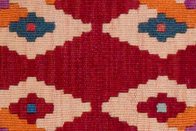 Kelim Gashgai — Handmade, 63x89 cm, Red, 100% Virgin Wool | View 5
