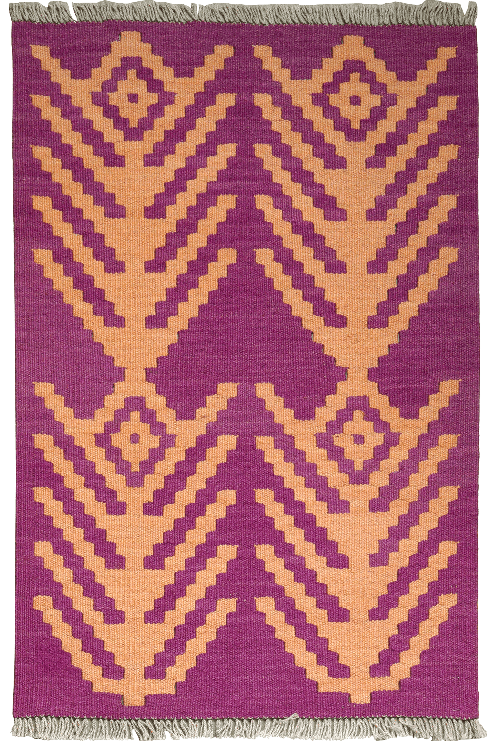 Kelim Gashgai — Handmade, 62x94 cm, Violett, 100% Virgin Wool | Main view