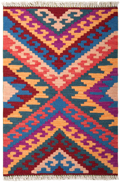 Kelim Gashgai — Handmade, 61x94 cm, Multicolor, 100% Virgin Wool | Main view