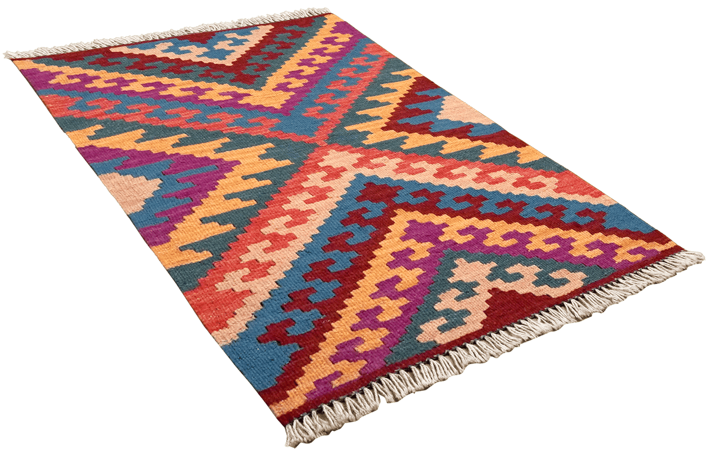 Kelim Gashgai — Handmade, 61x94 cm, Multicolor, 100% Virgin Wool | View 4