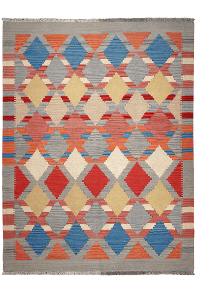 Kelim Gashgai — Handmade, 156x207 cm, Multicolor, 100% Virgin Wool | Main view