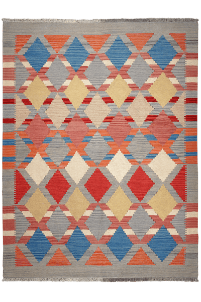 Kelim Gashgai — Handmade, 156x207 cm, Multicolor, 100% Virgin Wool | Main view