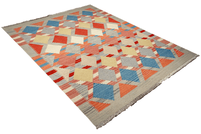 Kelim Gashgai — Handmade, 156x207 cm, Multicolor, 100% Virgin Wool | View 4