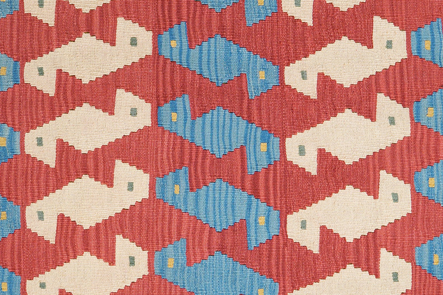 Kelim Gashgai — Handmade, 174x236 cm, Red, 100% Virgin Wool | View 5