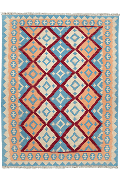 Kelim Gashgai — Handmade, 153x201 cm, Red, 100% Virgin Wool | Main view