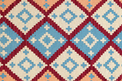 Kelim Gashgai — Handmade, 153x201 cm, Red, 100% Virgin Wool | View 5