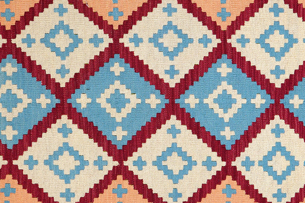 Kelim Gashgai — Handmade, 153x201 cm, Red, 100% Virgin Wool | View 5
