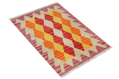 Kelim Gashgai — Handmade, 63x86 cm, Multicolor, 100% Virgin Wool | View 4