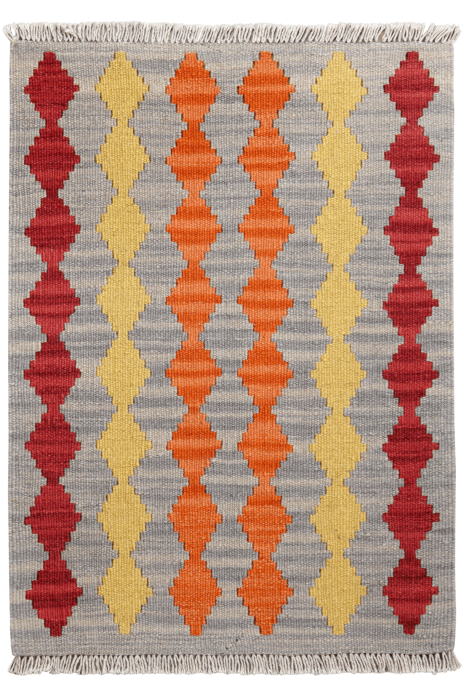 Kelim Gashgai — Handmade, 63x88 cm, Grey, 100% Virgin Wool | Main view