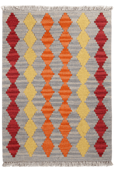 Kelim Gashgai — Handmade, 63x88 cm, Grey, 100% Virgin Wool | Main view