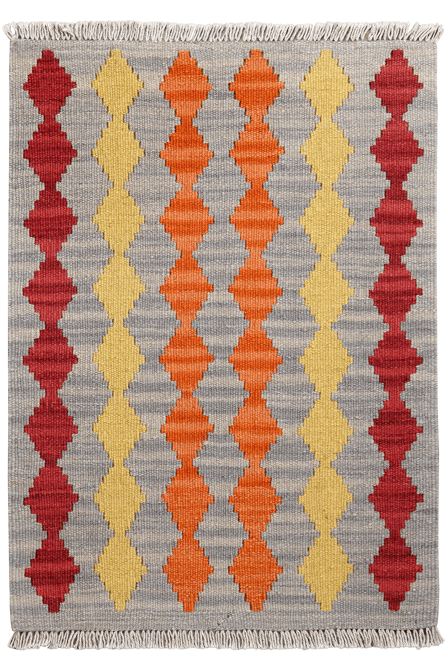 Kelim Gashgai — Handmade, 63x88 cm, Grey, 100% Virgin Wool | Main view