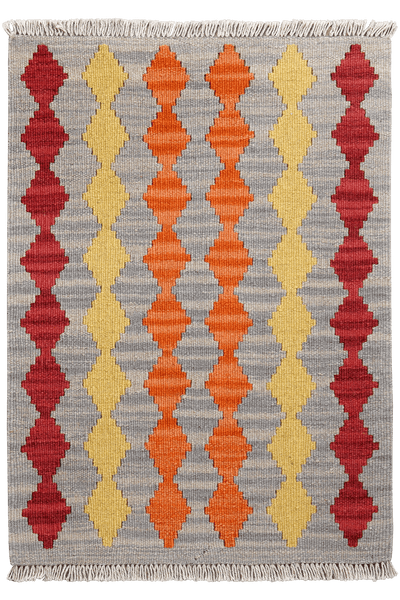 Kelim Gashgai — Handmade, 63x88 cm, Grey, 100% Virgin Wool | Main view