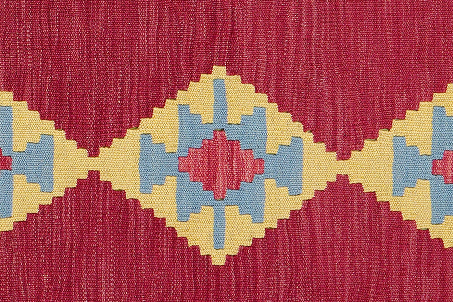 Kelim Gashgai — Handmade, 109x164 cm, Red, 100% Virgin Wool | View 5