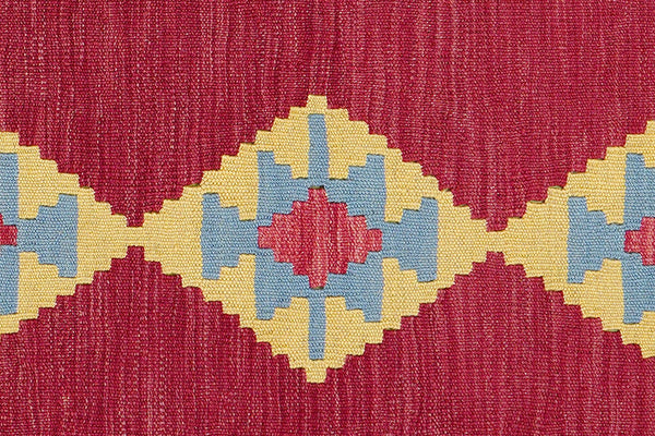 Kelim Gashgai — Handmade, 109x164 cm, Red, 100% Virgin Wool | View 5
