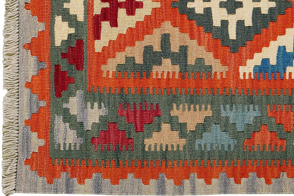 Kelim Gashgai — Handmade, 82x122 cm, Red, 100% Virgin Wool | View 3