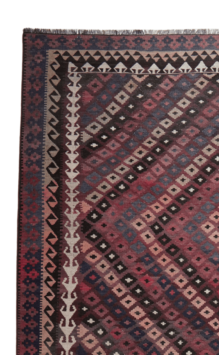 Kelim Belutch — Handmade, 277x414 cm, Brown, 100% Virgin Wool | View 3