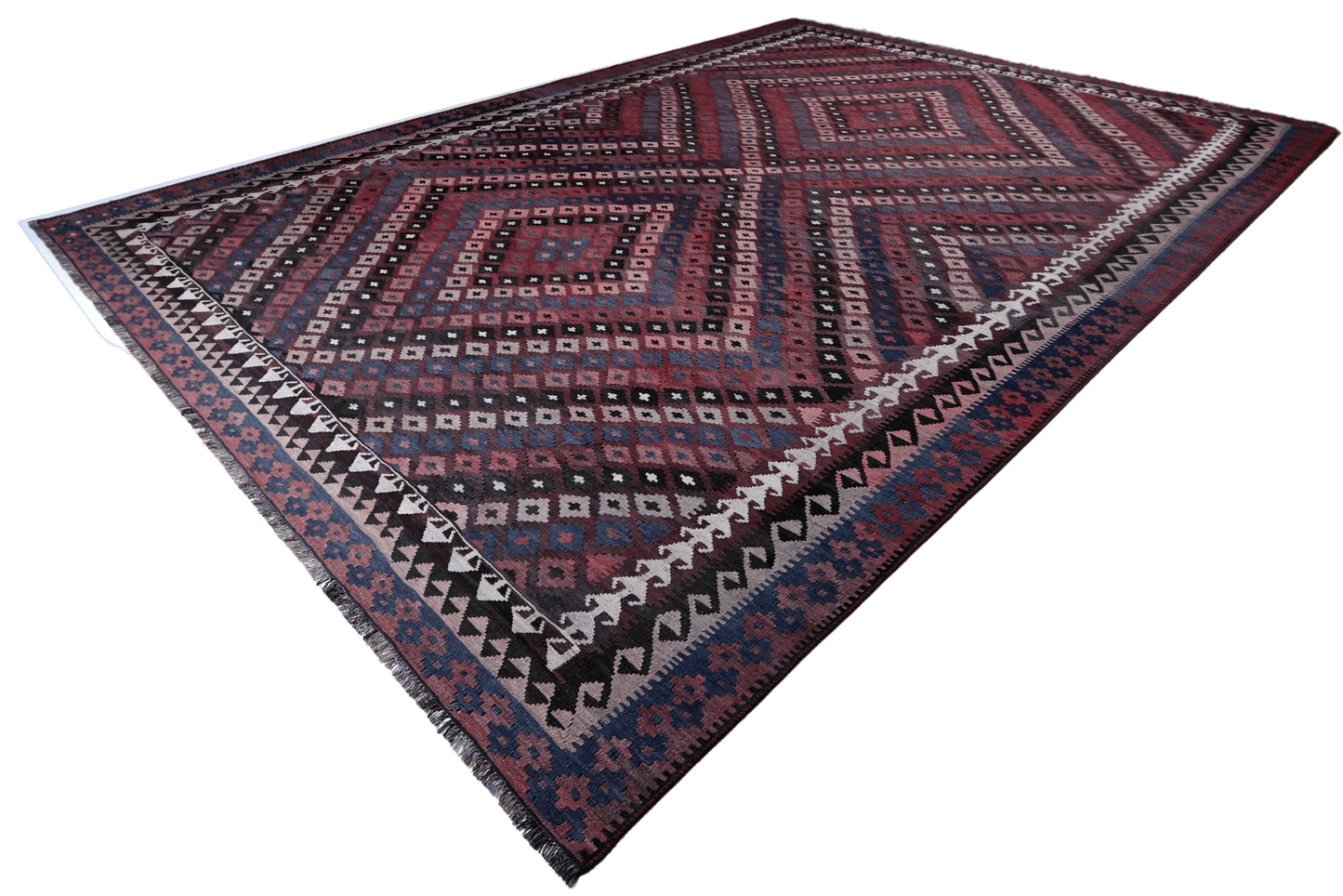 Kelim Belutch — Handmade, 277x414 cm, Brown, 100% Virgin Wool | View 6