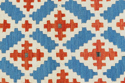 Kelim Gashgai — Handmade, 86x127 cm, Blue, 100% Virgin Wool | View 5