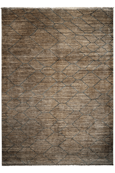 Gabbeh Basi — Hand-knotted, 209x288 cm, Grey, 100% Virgin Wool | Main view