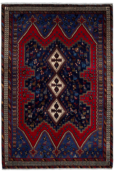 Afshar — Hand-knotted, 167x245 cm, Multicolor, 100% Virgin Wool | Main view