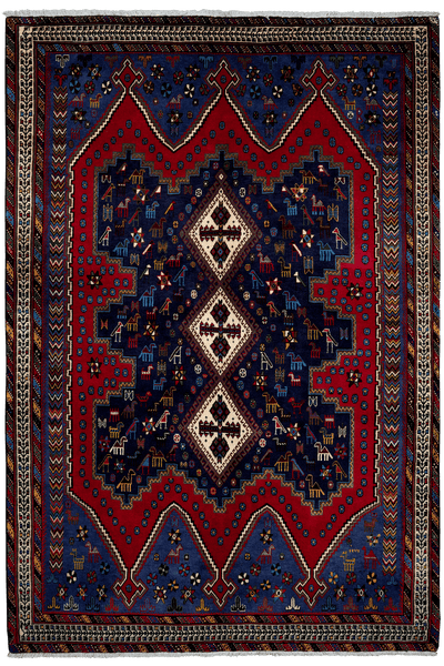 Afshar — Hand-knotted, 167x245 cm, Multicolor, 100% Virgin Wool | Main view