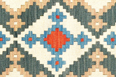 Kelim Gashgai — Handmade, 80x197 cm, Beige, 100% Virgin Wool | View 5
