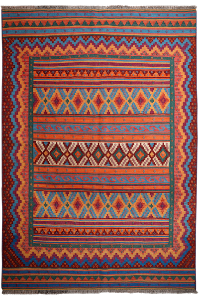 Sumak Sirdjan — Handmade, 156x229 cm, Multicolor, 100% Virgin Wool | Main view