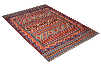 Sumak Sirdjan — Handmade, 156x229 cm, Multicolor, 100% Virgin Wool | View 4