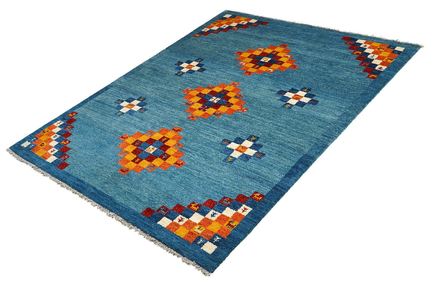 Gabbeh Sonnat — Hand-knotted, 153x194 cm, Blue, 100% Virgin Wool | View 5