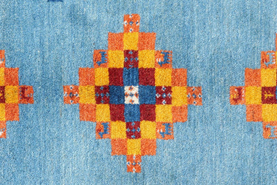 Gabbeh Sonnat — Hand-knotted, 153x194 cm, Blue, 100% Virgin Wool | View 6