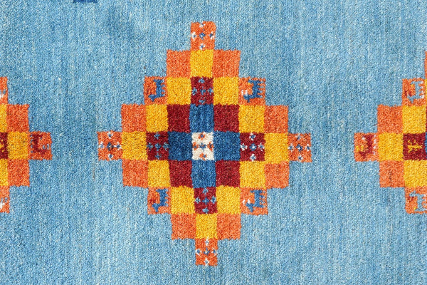 Gabbeh Sonnat — Hand-knotted, 153x194 cm, Blue, 100% Virgin Wool | View 6