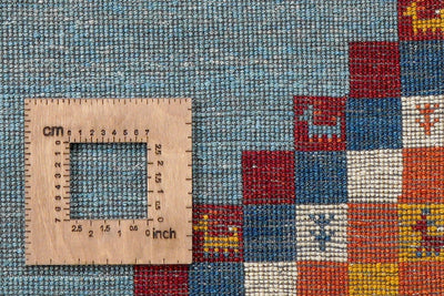 Gabbeh Sonnat — Hand-knotted, 153x194 cm, Blue, 100% Virgin Wool | View 8