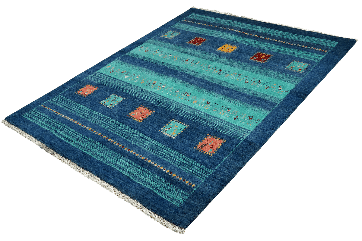 Gabbeh Sonnat · Handgeknüpft – Bunt, 193x154 cm, 100% Schurwolle | Ansicht 5