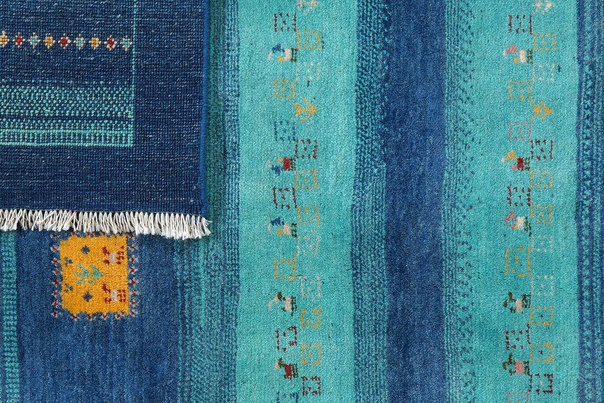 Gabbeh Sonnat · Handgeknüpft – Bunt, 193x154 cm, 100% Schurwolle | Ansicht 7
