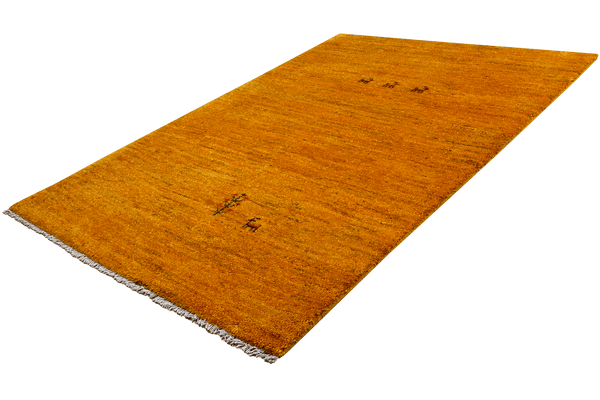 Gabbeh — Hand-knotted, 95x149 cm, Yellow, 100% Virgin Wool | View 5