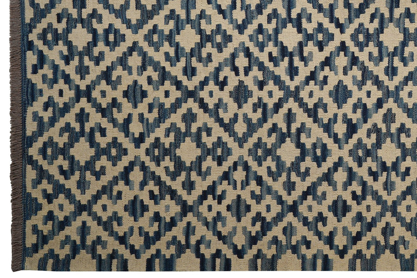 Kelim Gashgai — Handmade, 178x230 cm, Blue, 100% Virgin Wool | View 3