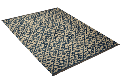Kelim Gashgai — Handmade, 178x230 cm, Blue, 100% Virgin Wool | View 4