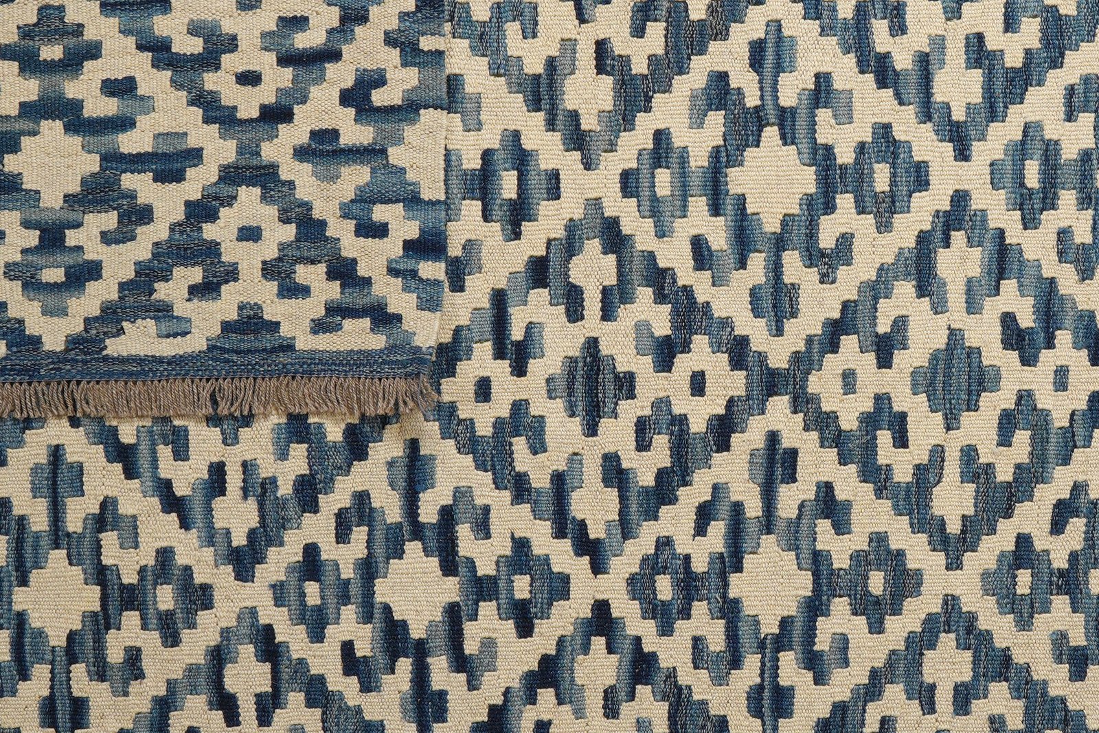 Kelim Gashgai — Handmade, 178x230 cm, Blue, 100% Virgin Wool | View 6