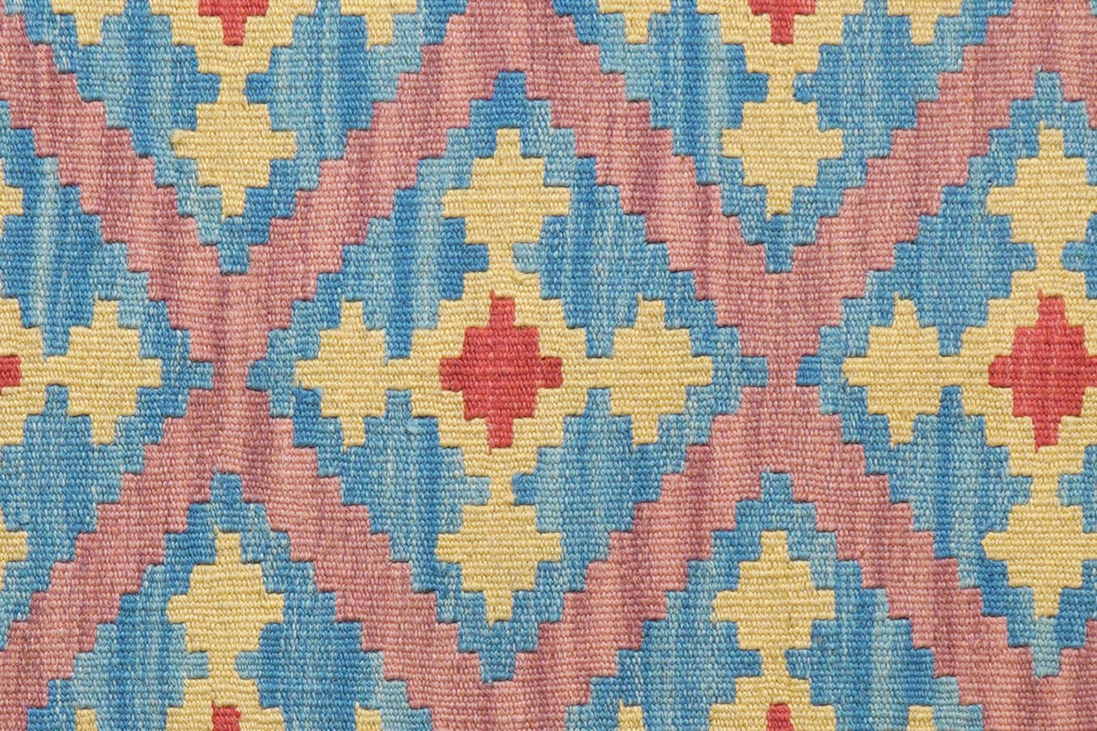 Kelim Gashgai — Handmade, 102x147 cm, Blue, 100% Virgin Wool | View 5