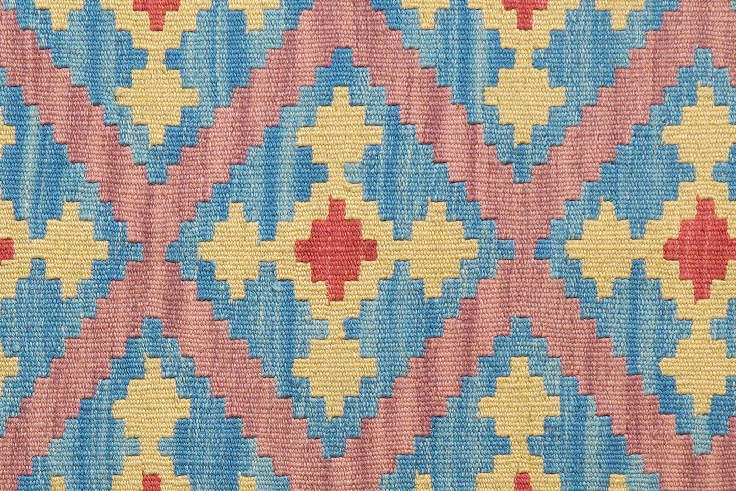 Kelim Gashgai — Handmade, 102x147 cm, Blue, 100% Virgin Wool | View 5