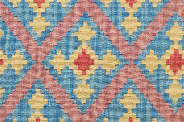 Kelim Gashgai — Handmade, 102x147 cm, Blue, 100% Virgin Wool | View 5